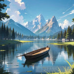 Mountain Lake Nature Ai Art