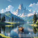 Mountain Lake Nature Ai Art