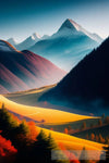 Mountain Landscape Ai Artwork