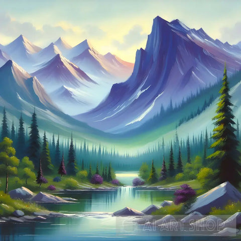 Mountain Landscape Painting Ai Art