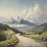 Mountain Landscape With Road Ai Artwork