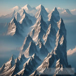 Mountain Peaks Inspired By Nature. Nature Ai Art