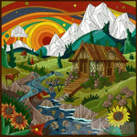 Mountain Village Landscape Ai Art