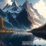 Mountainous View Landscape Ai Artwork