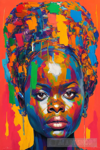 Mpowering African American Women Art - Celebrating Diversity And Culture Ai Painting
