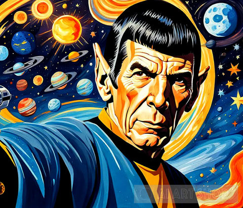 Mr Spock 4 Portrait Ai Art