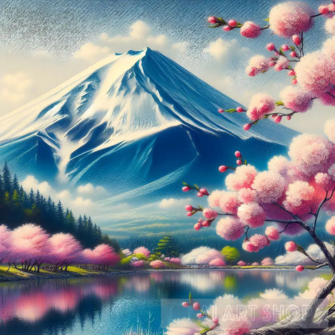 Mt Fuji Landscape Ai Art