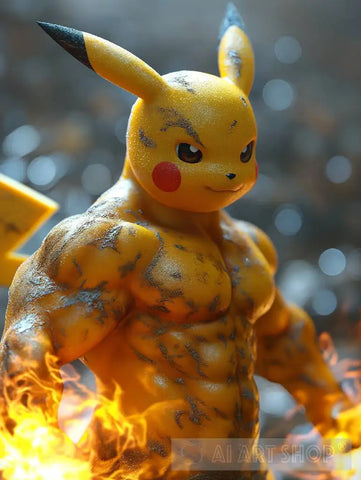 Mucular Pikachu Ai Artwork