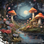 Mushroom Forest Landscape Ai Art