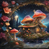 Mushroom Forest Landscape Ai Art