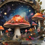 Mushroom Forest Landscape Ai Art