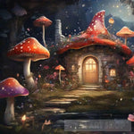 Mushroom Forest Landscape Ai Art