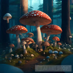 Mushroom Forest Nature Ai Art