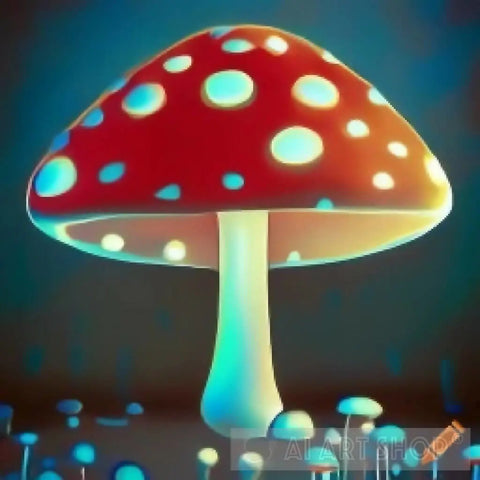 Mushroom Light Abstract Ai Art