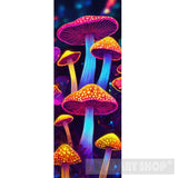 Mushrooms In The Dark Sky Ai Artwork