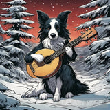 Musical Collie Christmas Animal Ai Art