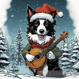 Musical Collie Christmas Animal Ai Art