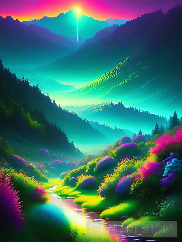 My colorful Way, a dreamscape following the rainbow to heaven