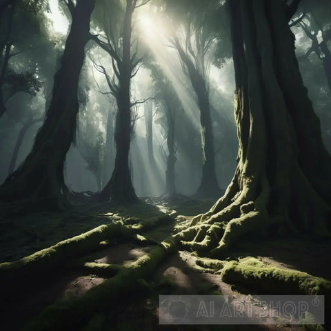 Mysterious Forest Ai Artwork