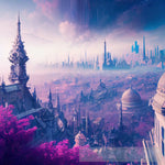 Mysterious Purple City Ai Painting