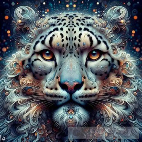 Mystic Snow Leopard Wildlife Animal Portrait