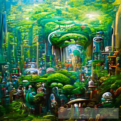Mystical Emerald Forest Nature Ai Art