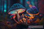 Mystical Trippy Mushroom Forest Psychedelic Hippie V13 Nature Ai Art