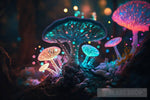 Mystical Trippy Mushroom Forest Psychedelic Hippie V18 Nature Ai Art