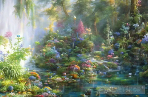 Mythical Mist Landscape Ai Art