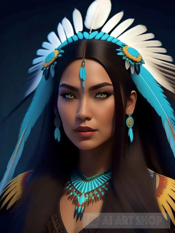 Native American Women Ai Artwork