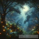 Nature Ai Art - Magical Moonlit Forest