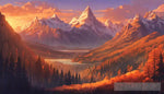 Nature Ai Art - Majestic Mountains Art