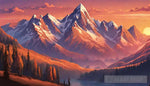 Nature Ai Art - Majestic Mountains Art