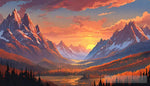 Nature Ai Art - Majestic Mountains Art