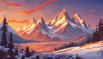 Nature Ai Art - Majestic Mountains Art