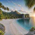 Nature Landscape Sea Beach Mountain Beauty Sky Paradise Ai Art