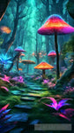 Natures Rainbow Of Mushrooms Nature Ai Art