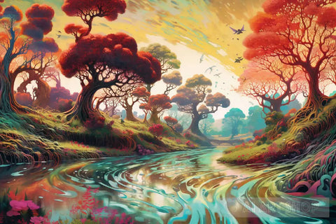 Natures Transformation Landscape Ai Art