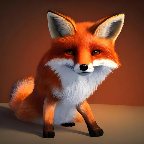 Fox 3d illustration copy