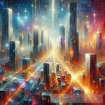 Nebula Nexus: Gravity-Defying Cityscape Modern Ai Art