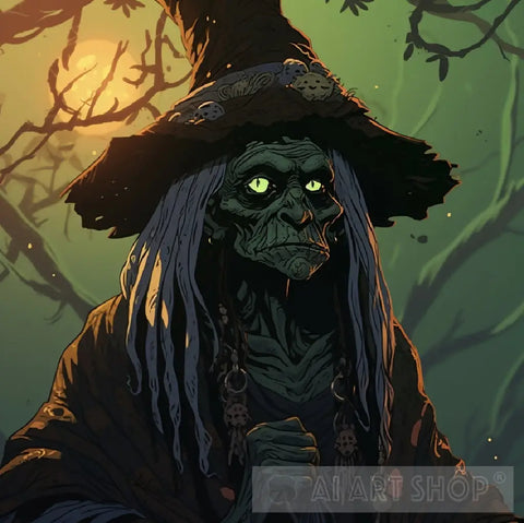 Necromancer Witch Ai Artwork