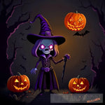 Necromancer Woman Halloween Ai Artwork