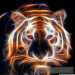 Neon Light Tiger Ai Artwork