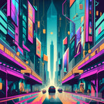 Neon Noir Landscape Ai Art