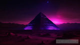 Neon Pyramids Architecture Ai Art