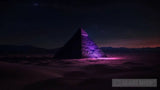 Neon Pyramids Architecture Ai Art