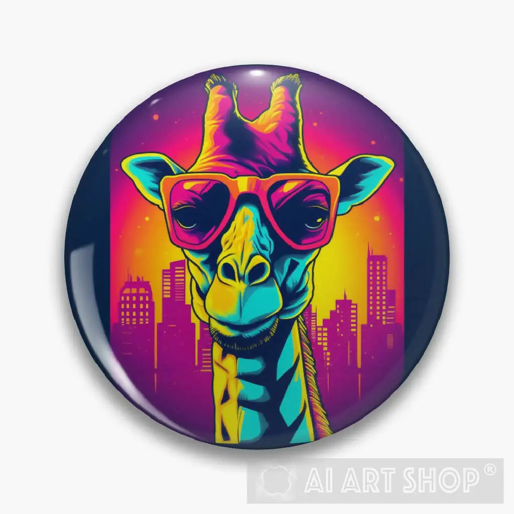 Sweat à Capuche Synthwave Girafe DJ - Design Rétro Avec Girafe En Lunettes De Soleil - Coupe Classique - 4