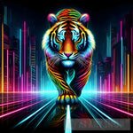 Neon Tiger Animal Ai Art