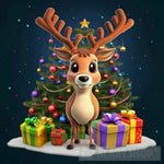 New Years Deer Animal Ai Art