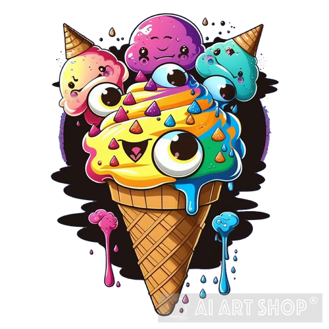 Nice Ice Cream Ai Painting